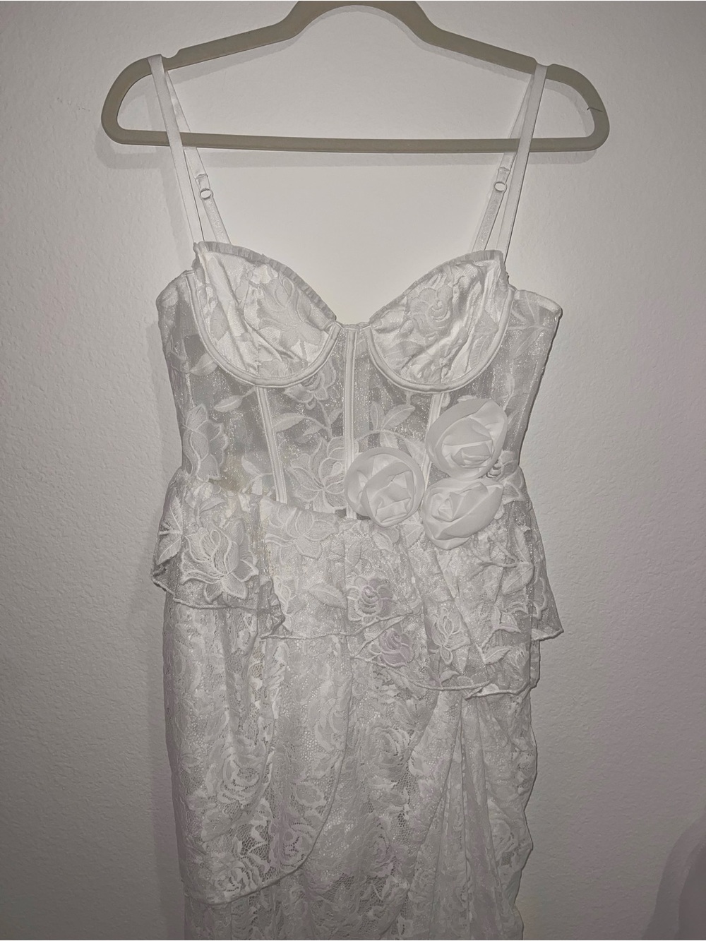 For Love & Lemons Alora White Lace Corset Bridal Dress|Wedding|Reception| Size S - Picture 7 of 10